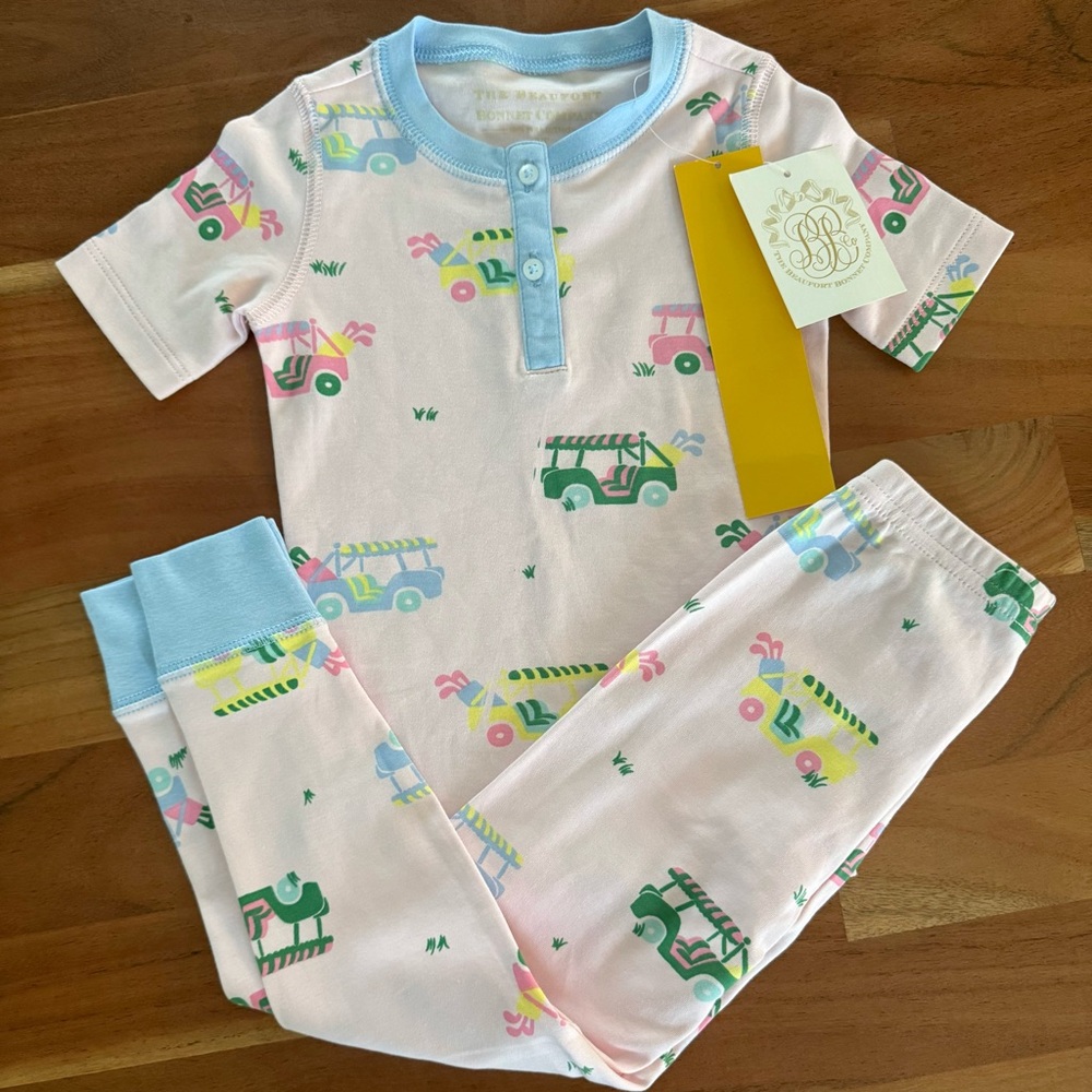 The Beaufort Bonnet Company Pink and Blue Pajama Sets